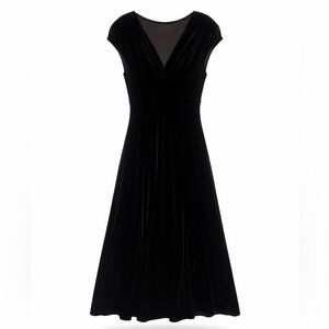 Vintage Maggie London Velvet dress black Whimsigoth stretch classic